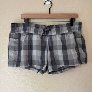 Lululemon Athletica Gray Plaid Athletic Shorts